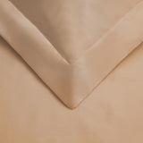 Beige Twin Cotton Blend 300 Thread Count Washable Duvet Cover Set