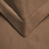 Taupe Twin Cotton Blend 300 Thread Count Washable Duvet Cover Set