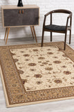 10' X 13' Beige Abstract Washable Non Skid Area Rug