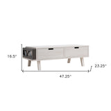 47" Brown And Black Lift Top Coffee Table With Drawer And Shelf