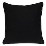 18" X 18" Black 100% Cotton Interlocking Zippered Pillow