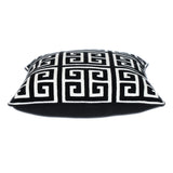 18" X 18" Black 100% Cotton Interlocking Zippered Pillow