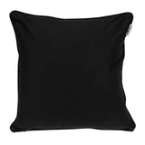 18" X 18" Black 100% Cotton Geometric Zippered Pillow