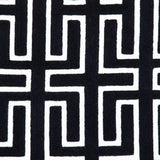 20" X 20" Blue Geometric Cotton Zippered Pillow