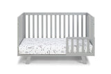 Light Gray Solid and Manufactured Wood Standard Three In One Convertible Crib