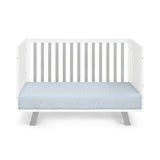 Light Gray Solid and Manufactured Wood Standard Three In One Convertible Crib