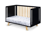 Gray and White Solid and Manufactured Wood Standard Three In One Convertible Crib