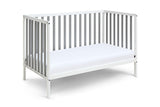 Black and White Solid and Manufactured Wood Standard Three In One Convertible Crib