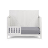 Gray Solid and Manufactured Wood Standard Four In One Convertible Crib