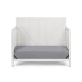 Gray Solid and Manufactured Wood Standard Four In One Convertible Crib