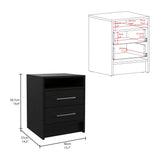 16" Black Four Drawer Standard Dresser