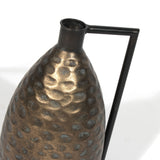 9" Antiqued Bronze Abstract Metal Table Vase