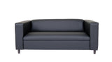 84" Black Faux Leather Sofa