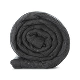 Dark Slate Gray Knitted Acrylic Solid Color Throw Blanket