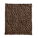 Beige and Ivory Knitted PolYester Animal Print Plush Throw Blanket