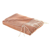 Rust Woven Acrylic Solid Color Throw Blanket