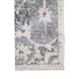 7' Gray Round Medallion Power Loom Area Rug