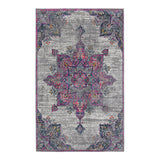 2' x 3' Pink Medallion Power Loom Area Rug