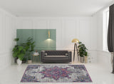 8' x 11' Pink Medallion Power Loom Area Rug
