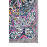 7' Pink Round Medallion Power Loom Area Rug