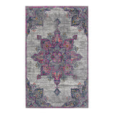 9' x 12' Pink Medallion Power Loom Area Rug