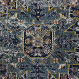 5' x 7' Gray Medallion Power Loom Area Rug