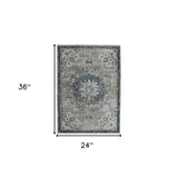 9' x 12' Blue and Orange Geometric Power Loom Area Rug