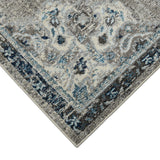 7' Teal Blue Round Medallion Power Loom Area Rug