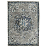 9' x 12' Teal Blue Medallion Power Loom Area Rug