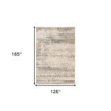 9' x 12' Gray Abstract Power Loom Area Rug