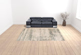 9' x 12' Ivory Striped Power Loom Area Rug