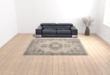 9' x 12' Beige Medallion Power Loom Area Rug