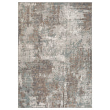 2' x 3' Brown Abstract Power Loom Area Rug