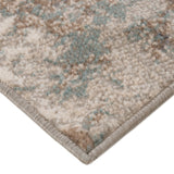 2' x 3' Brown Abstract Power Loom Area Rug