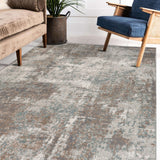 5' x 7' Brown Abstract Power Loom Area Rug