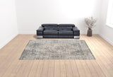 10' x 14' Gray Medallion Power Loom Area Rug