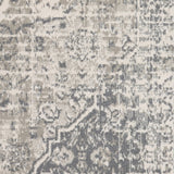 2' x 3' Gray Medallion Power Loom Area Rug