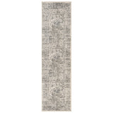 10' Gray Medallion Power Loom Runner Rug