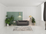 5' x 7' Gray Medallion Power Loom Area Rug