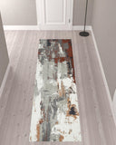 10' Rust Abstract Power Loom Runner Rug