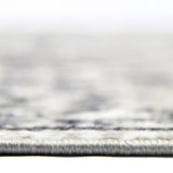 8' x 10' Gray Floral Power Loom Area Rug