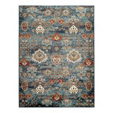 2' x 3' Teal Blue Oriental Power Loom Area Rug With Fringe