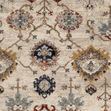9' x 12' Beige Oriental Power Loom Area Rug