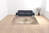 9' x 12' Ivory Medallion Power Loom Area Rug