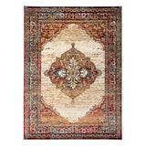 2' x 3' Red Medallion Power Loom Area Rug