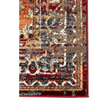 5' x 7' Red Medallion Power Loom Area Rug