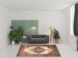 8' x 10' Red Medallion Power Loom Area Rug