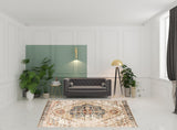 8' x 10' Gold Medallion Power Loom Area Rug