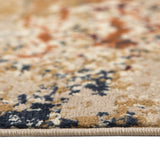 9' x 12' Orange Abstract Power Loom Area Rug