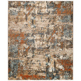 5' x 7' Orange Abstract Power Loom Area Rug